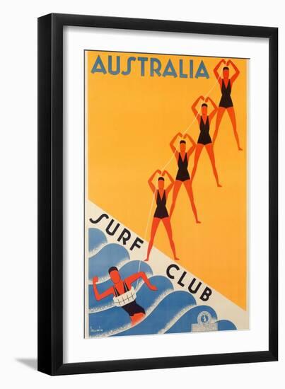 Surf Club Australia-null-Framed Premium Giclee Print