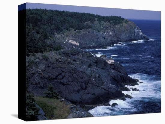 Surf Crashes on the Cliffs, Maine, USA-Jerry & Marcy Monkman-Stretched Canvas