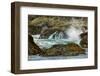 Surf crashing on rocks, Bandon Beach, Oregon-Adam Jones-Framed Photographic Print