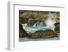 Surf crashing on rocks, Bandon Beach, Oregon-Adam Jones-Framed Photographic Print