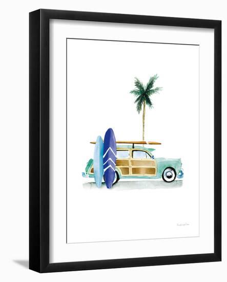 Surf Days I No Words Crop-Mercedes Lopez Charro-Framed Art Print