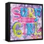 Surf Girl-Joan Coleman-Framed Stretched Canvas