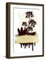 Surf Grunge Dirty Scene with Palms and Table-locote-Framed Art Print