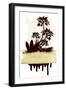 Surf Grunge Dirty Scene with Palms and Table-locote-Framed Art Print