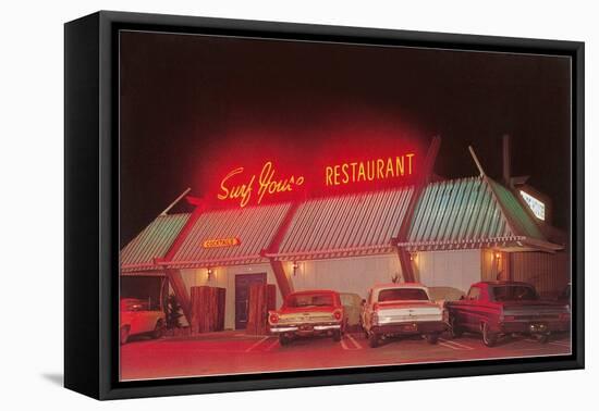 Surf House Restaurant, Retro-null-Framed Stretched Canvas