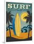 Surf Malibu-Renee Pulve-Framed Art Print