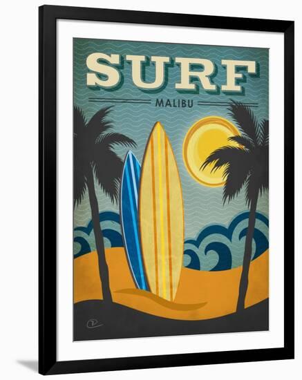 Surf Malibu-Renee Pulve-Framed Art Print