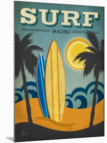 Surf Malibu-Renee Pulve-Mounted Art Print