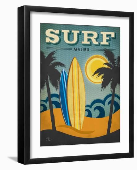 Surf Malibu-Renee Pulve-Framed Art Print