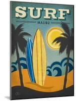 Surf Malibu-Renee Pulve-Mounted Art Print