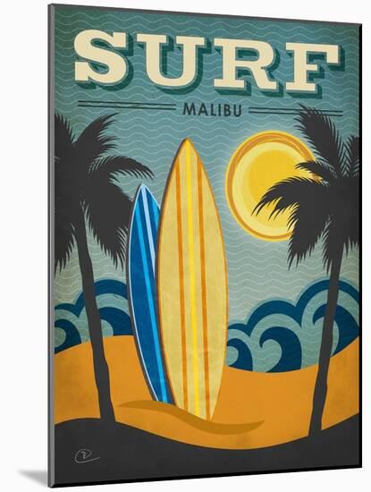 Surf Malibu-Renee Pulve-Mounted Art Print
