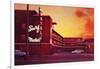 Surf Motel at Sunset-Found Image Press-Framed Premium Photographic Print