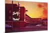 Surf Motel at Sunset-Found Image Press-Mounted Premium Photographic Print