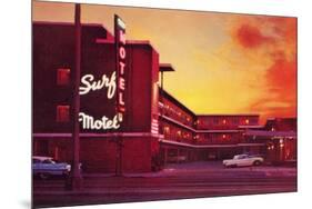 Surf Motel at Sunset-Found Image Press-Mounted Premium Photographic Print