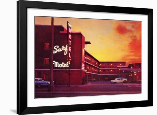 Surf Motel at Sunset-Found Image Press-Framed Photographic Print