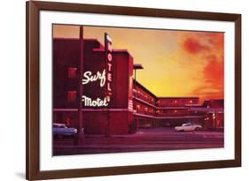 Surf Motel at Sunset-Found Image Press-Framed Photographic Print