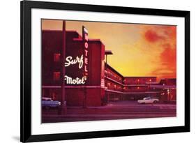 Surf Motel at Sunset-Found Image Press-Framed Photographic Print