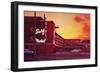 Surf Motel at Sunset-Found Image Press-Framed Photographic Print