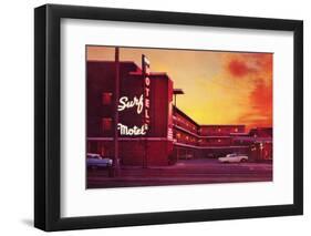 Surf Motel at Sunset-Found Image Press-Framed Photographic Print