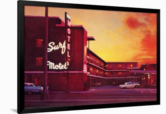 Surf Motel at Sunset-Found Image Press-Framed Photographic Print