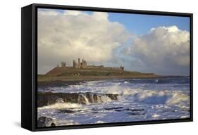 Surf on Rocks, Dunstanburgh Castle, Northumberland, England, United Kingdom, Europe-Peter Barritt-Framed Stretched Canvas