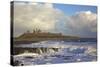 Surf on Rocks, Dunstanburgh Castle, Northumberland, England, United Kingdom, Europe-Peter Barritt-Stretched Canvas
