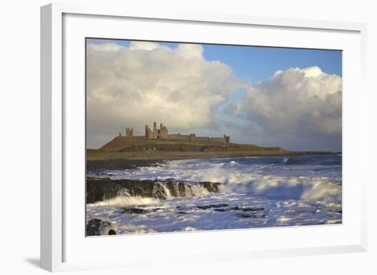 Surf on Rocks, Dunstanburgh Castle, Northumberland, England, United Kingdom, Europe-Peter Barritt-Framed Photographic Print