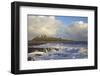 Surf on Rocks, Dunstanburgh Castle, Northumberland, England, United Kingdom, Europe-Peter Barritt-Framed Premium Photographic Print