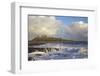 Surf on Rocks, Dunstanburgh Castle, Northumberland, England, United Kingdom, Europe-Peter Barritt-Framed Premium Photographic Print