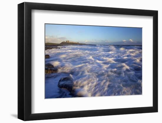 Surf on Rocks, Dunstanburgh Castle, Northumberland, England, United Kingdom, Europe-Peter Barritt-Framed Photographic Print