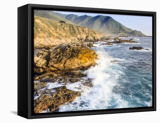 Surf on Rocks, Garrapata State Beach, Big Sur, California Pacific Coast, USA-Tom Norring-Framed Stretched Canvas