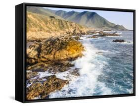 Surf on Rocks, Garrapata State Beach, Big Sur, California Pacific Coast, USA-Tom Norring-Framed Stretched Canvas
