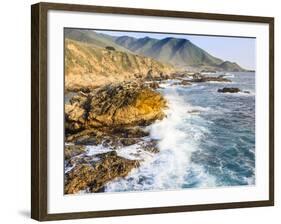 Surf on Rocks, Garrapata State Beach, Big Sur, California Pacific Coast, USA-Tom Norring-Framed Photographic Print