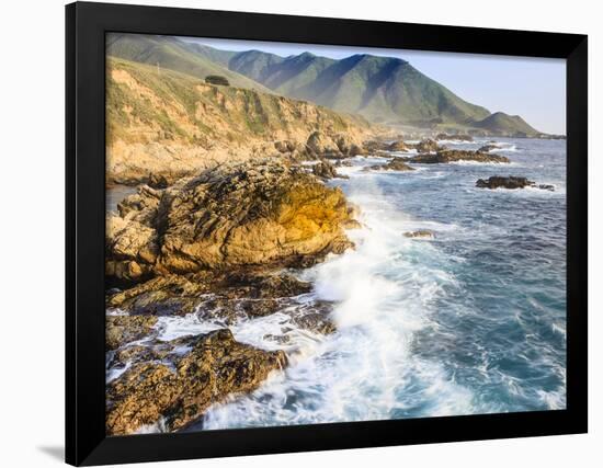 Surf on Rocks, Garrapata State Beach, Big Sur, California Pacific Coast, USA-Tom Norring-Framed Photographic Print