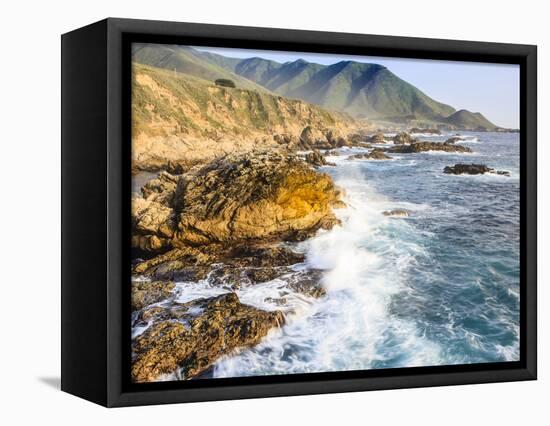 Surf on Rocks, Garrapata State Beach, Big Sur, California Pacific Coast, USA-Tom Norring-Framed Stretched Canvas