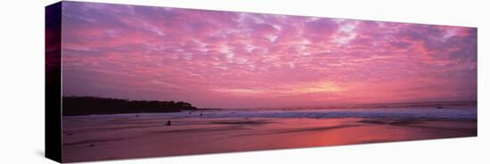 Surf on the Beach at Sunset, Hapuna Beach, Kohala Coast, Hawaii, Usa-null-Stretched Canvas