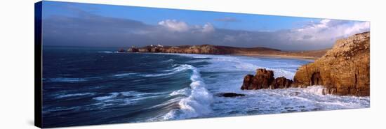 Surf on the Beach, Crozon Peninsula, Finistere, Brittany, France-null-Stretched Canvas