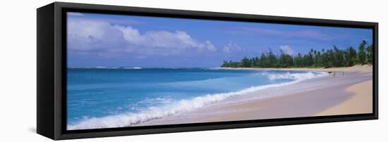 Surf on the Beach, Kauai, Hawaii Islands, USA-null-Framed Stretched Canvas