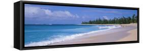 Surf on the Beach, Kauai, Hawaii Islands, USA-null-Framed Stretched Canvas