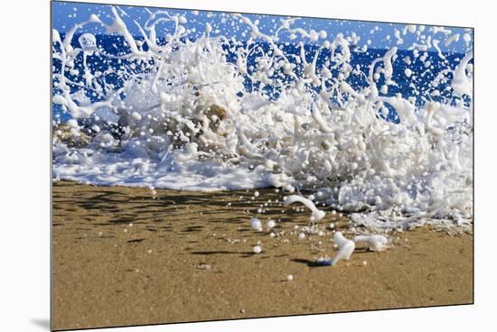 Surf on the Beach, Oahu, Hawaii, Usa-null-Mounted Premium Photographic Print