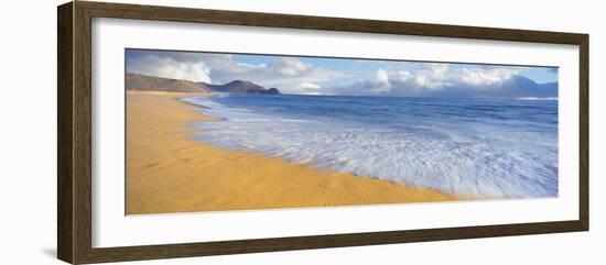 Surf on the beach, Playa La Cachora, Todos Santos, Baja California Sur, Mexico-null-Framed Photographic Print