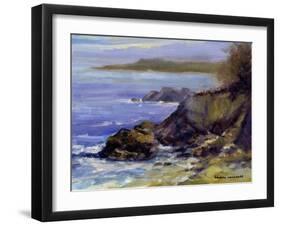 Surf on the Rocks-Barbara Chenault-Framed Art Print