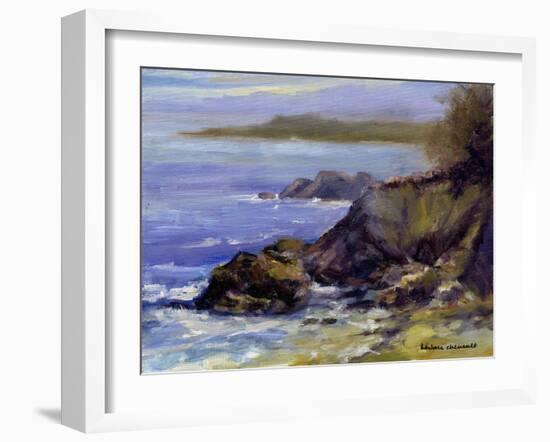 Surf on the Rocks-Barbara Chenault-Framed Art Print