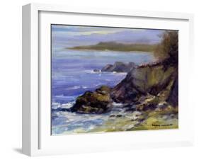 Surf on the Rocks-Barbara Chenault-Framed Art Print