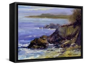 Surf on the Rocks-Barbara Chenault-Framed Stretched Canvas