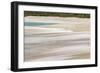 Surf pattern washing up on white sandy beach, Espanola Island, Galapagos Islands, Ecuador.-Adam Jones-Framed Photographic Print