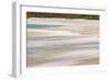 Surf pattern washing up on white sandy beach, Espanola Island, Galapagos Islands, Ecuador.-Adam Jones-Framed Photographic Print