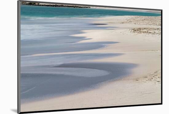 Surf pattern washing up on white sandy beach, Espanola Island, Galapagos Islands, Ecuador.-Adam Jones-Mounted Photographic Print