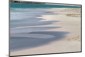 Surf pattern washing up on white sandy beach, Espanola Island, Galapagos Islands, Ecuador.-Adam Jones-Mounted Photographic Print