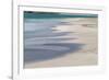 Surf pattern washing up on white sandy beach, Espanola Island, Galapagos Islands, Ecuador.-Adam Jones-Framed Photographic Print